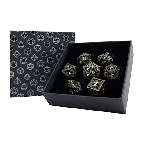 Let's Play Games - Dice Set: Hollow RPG - Dragon: Black and Gold