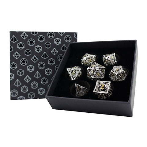 Let's Play Games - Dice Set: Hollow RPG - Dragon: Chrome and Gold