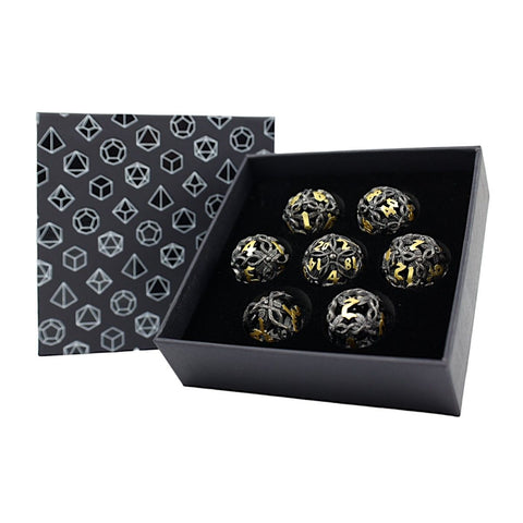 Let's Play Games - Dice Set: Hollow RPG - Vines: Black and Gold