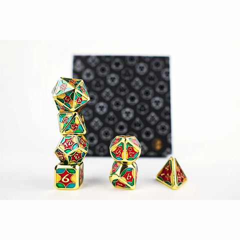 Let's Play Games - Dice Set: Metal RPG - Leadlight: 4 Colour/Gold