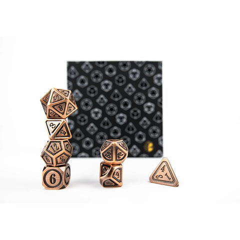Let's Play Games - Dice Set: Metal RPG - Concentric: Black/Brass
