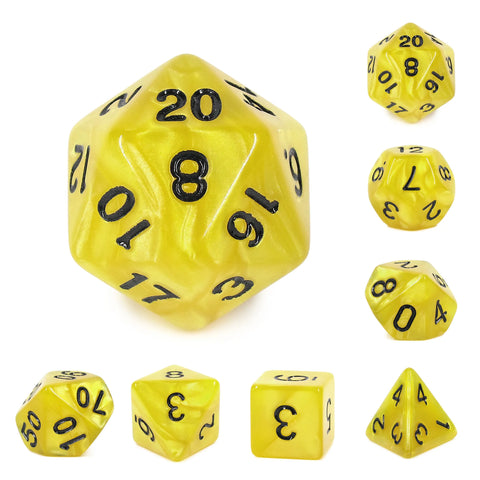 Rival Dice Pearl Death Rollers: Yellow Black Font