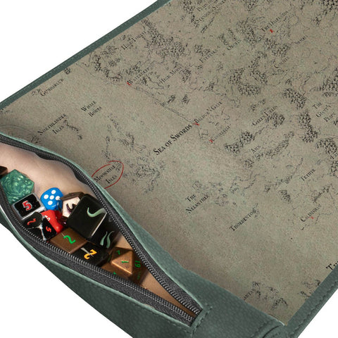 Ultra Pro - Dungeons & Dragons: Artifacts Across Eternities - Drizzt & the Forgotten Realms Premium Dice Scroll Map