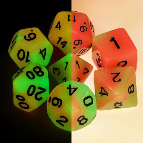 Rival Dice - Nuclear Waste: Orange/Green (Glow-In-The-Dark)