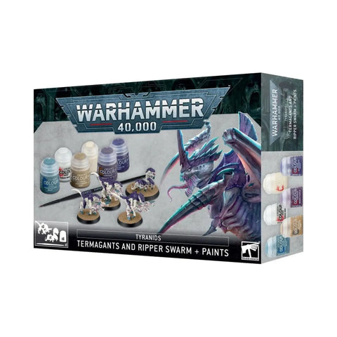 Warhammer 40000 - Tyranids: Termagants and Ripper Swarm + Paints Set (60-13)