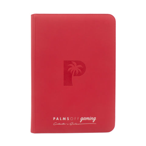 Palms Off Gaming - Collectors Series Top Loader Zip-Binder (Clear) Range: Red