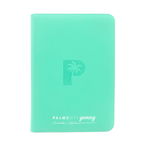 Palms Off Gaming - Collectors Series Top Loader Zip-Binder (Clear) Range: Turquoise