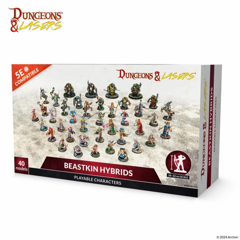 Dungeons & Lasers - Miniatures: Beastkin Hybrids: Playable Characters