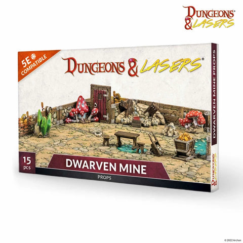 Dungeons & Lasers - Half-Height Walls: Dwarven Mine Props