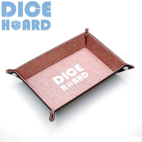 Dice Hoard: Glitter Dice Tray - Rose Gold