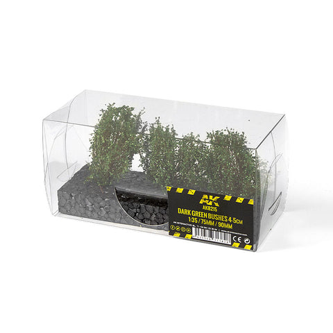 AK Interactive - Dioramas: Dark Green Bushes 4-6cm -1:35 / 75 mm / 90 mm