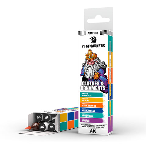 AK Interactive - Playmarkers Set: Clothes & Ornaments (6 Colours)