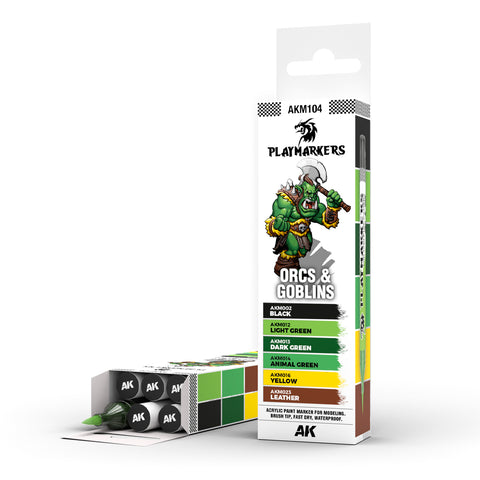 AK Interactive - Playmarkers Set: Orcs & Goblins (6 Colours)