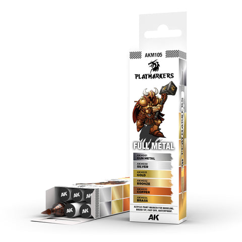 AK Interactive - Playmarkers Set: Full Metal (6 Colours)