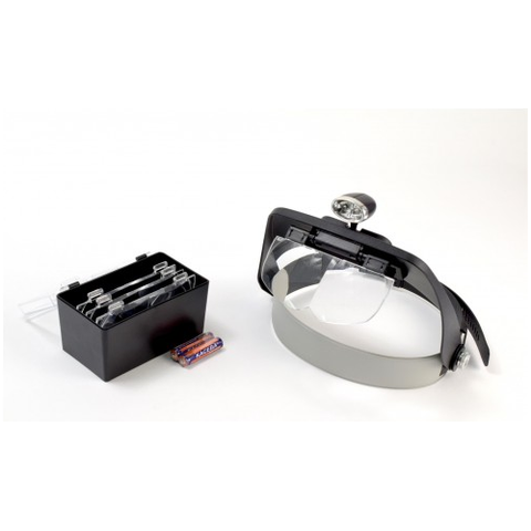 Artesania Hands Free Magnifier Glasses With 2 Led Lights Modelling Tool