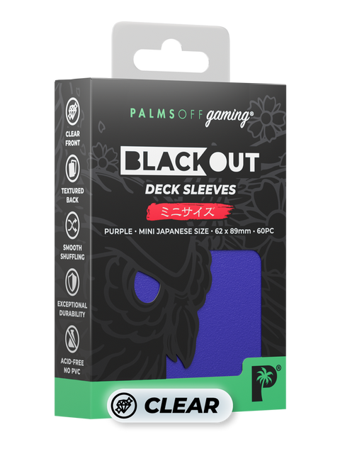 Palms Off Gaming - Blackout Deck Japanese Size Sleeves: Matte Purple
