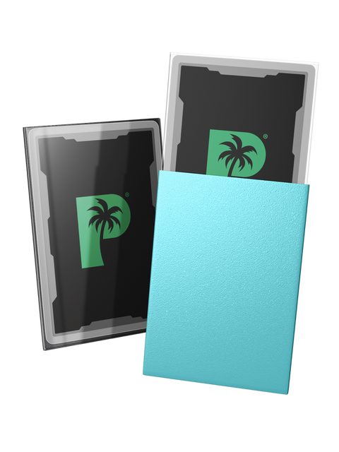Palms Off Gaming - Blackout Deck Japanese Size Sleeves: Matte Turquoise