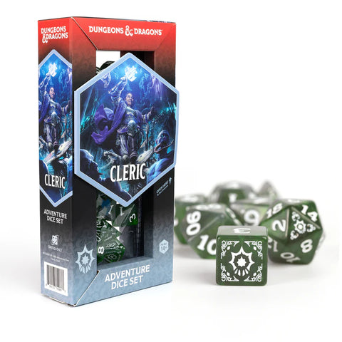 Sirius Dice - D&D Adventure Dice - Cleric - Green