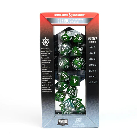Sirius Dice - D&D Adventure Dice - Cleric - Green