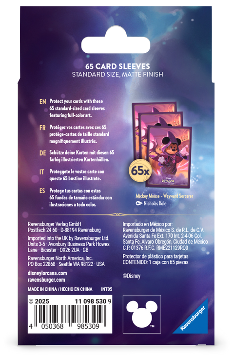 Disney Lorcana - (Series 8) Reign of Jafar: Sleeves - Mickey Mouse Wayward Sorcerer