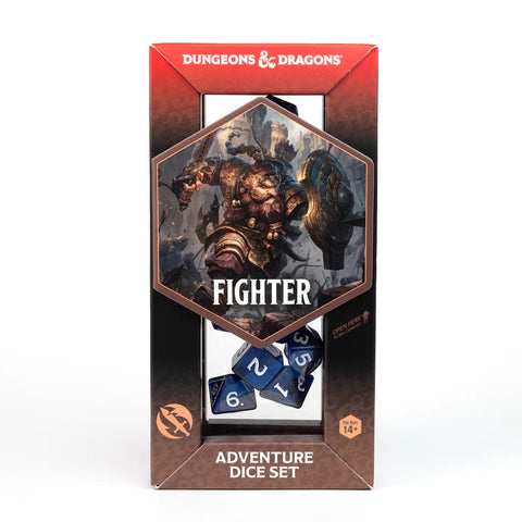 Sirius Dice - D&D Adventure Dice - Fighter - Blue