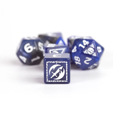 Sirius Dice - D&D Adventure Dice - Fighter - Blue