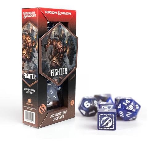 Sirius Dice - D&D Adventure Dice - Fighter - Blue
