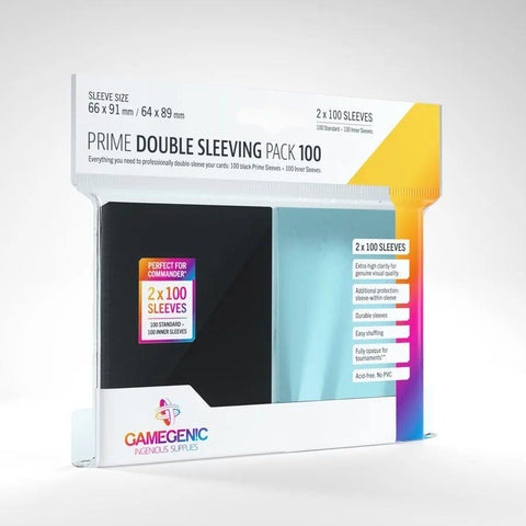 Gamegenic - Prime Standard-Size Double Sleeving Pack: Black