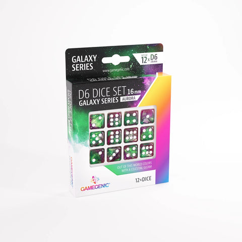 Gamegenic - D6 Dice Set (12x) 16mm - Galaxy: Aurora