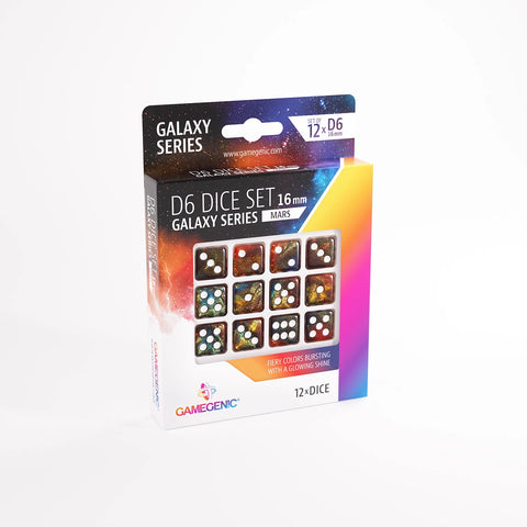 Gamegenic - D6 Dice Set (12x) 16mm - Galaxy: Mars