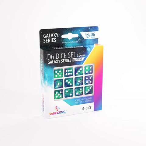 Gamegenic - D6 Dice Set (12x) 16mm - Galaxy: Neptune