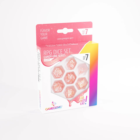 Gamegenic - RPG Dice Set (Set of 7) - Candy-Like: Peach