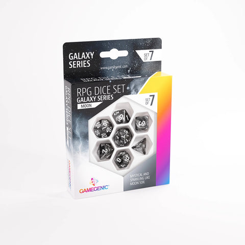 Gamegenic - RPG Dice Set (Set of 7) - Galaxy: Moon
