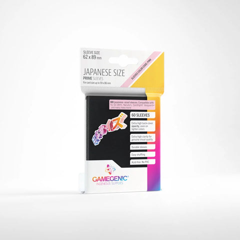 Gamegenic - Prime 60 Japanese-Size Sleeve Range: Black