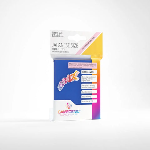 Gamegenic - Prime 60 Japanese-Size Sleeve Range: Blue