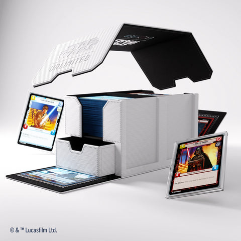 Gamegenic - Star Wars Unlimited Double Deck Pod Range: White/Black