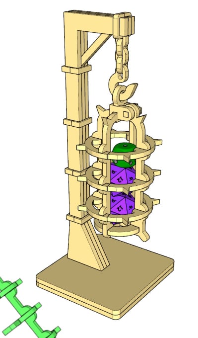 Miniature Scenery - D20 Dice Gibbet