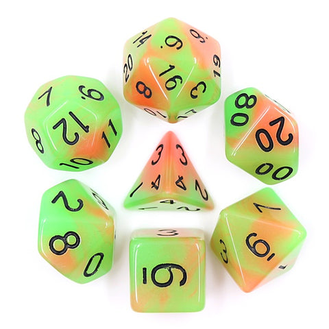 Rival Dice - Nuclear Waste: Orange/Green (Glow-In-The-Dark)