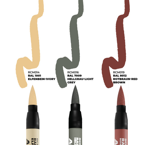 AK Interactive - Real Colours Markers Set: German Tanks Interior Colors