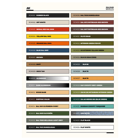 AK Interactive - Real Colours Markers Set: Special Box (34 Colours)