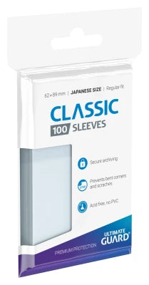 Ultimate Guard - Japanese Size Sleeves: Classic Soft - Transparent