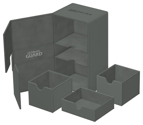 Ultimate Guard - XenoSkin Monocolor Twin FlipnTray 200+: Grey