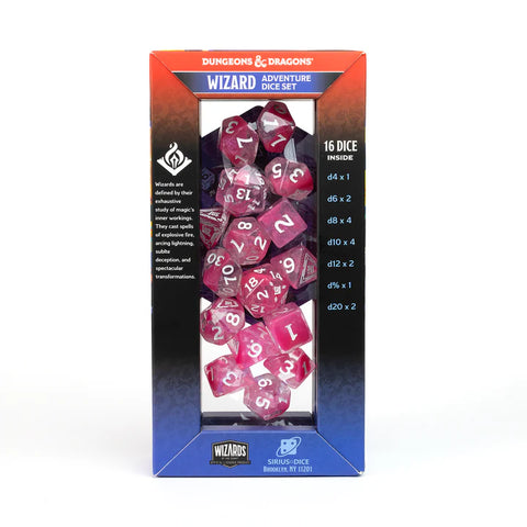 Sirius Dice - D&D Adventure Dice - Wizard - Fuchsia
