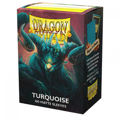 Dragon Shield - Standard Size Sleeves: Matte - Turquoise