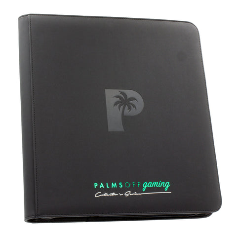 Palms Off Gaming - Collectors Series 12 Pocket Zip Trading Card Binder: Black