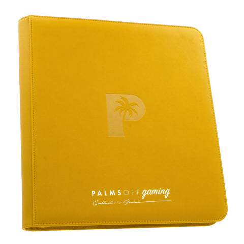 Palms Off Gaming - Collectors Series 12 Pocket Zip Trading Card Binder: Yellow