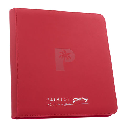 Palms Off Gaming - Collectors Series 12 Pocket Zip Trading Card Binder: Red