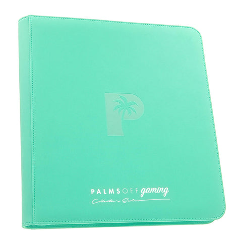 Palms Off Gaming - Collectors Series 12 Pocket Zip Trading Card Binder: Turquoise