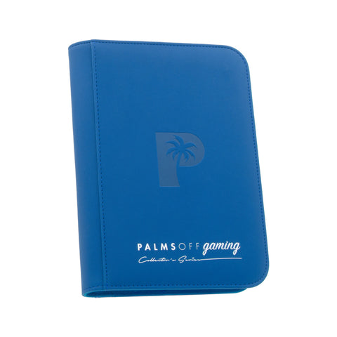 Palms Off Gaming - Collectors Series 4 Pocket Zip Trading Card Binder: Blue