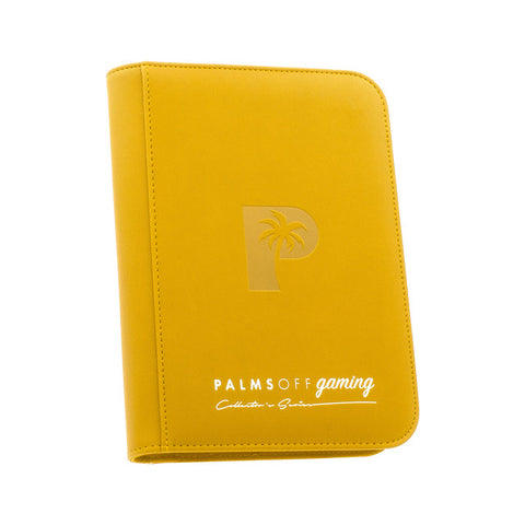 Palms Off Gaming - Collectors Series 4 Pocket Zip Trading Card Binder: Yellow